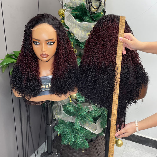 Pixel Curls 3Ton Black & Wine