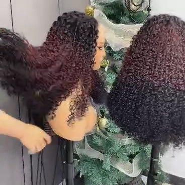 Pixel Curls 3Ton Black & Wine